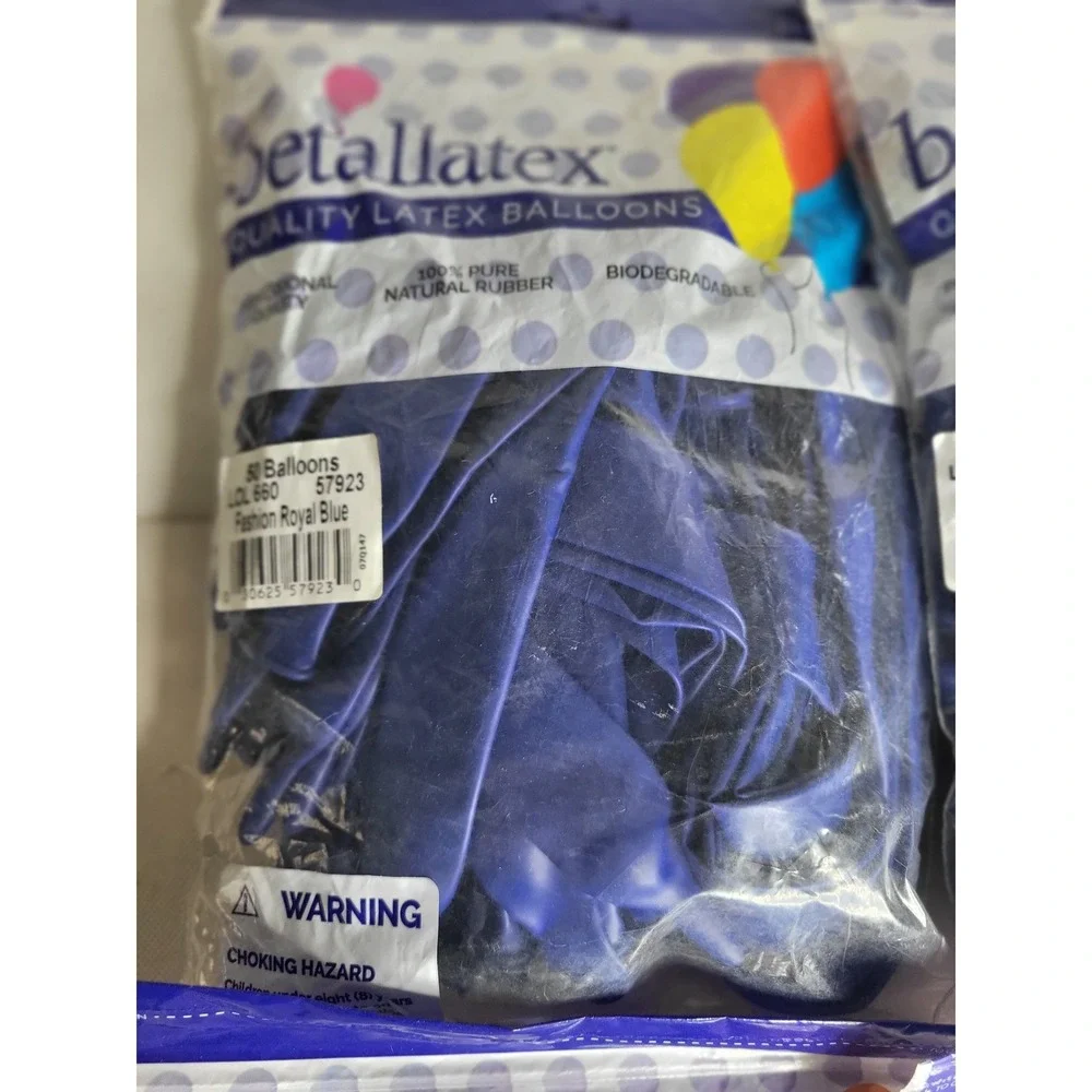 Betallatex Fashion Royal Blue Quality Latex Balloons 50 Count Lot of 6 bags NEW